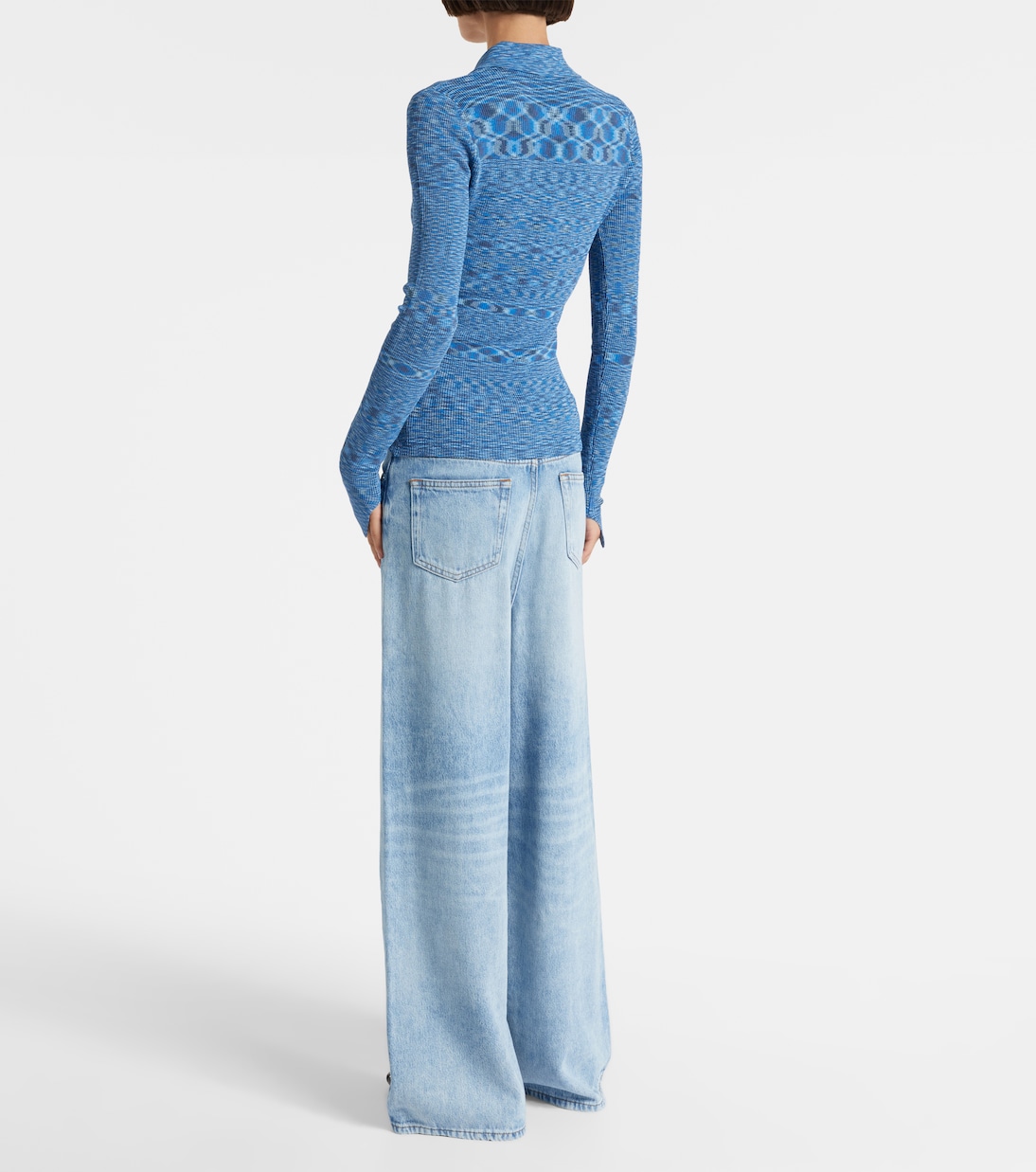 Space-dyed polo sweater | Ganni