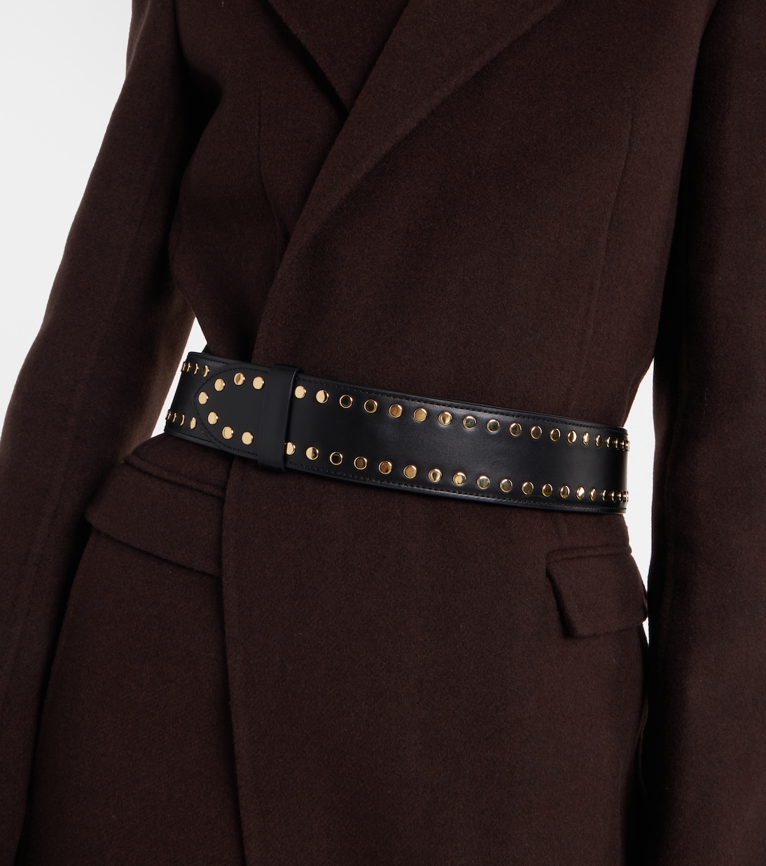 Theo studded leather belt | Khaite