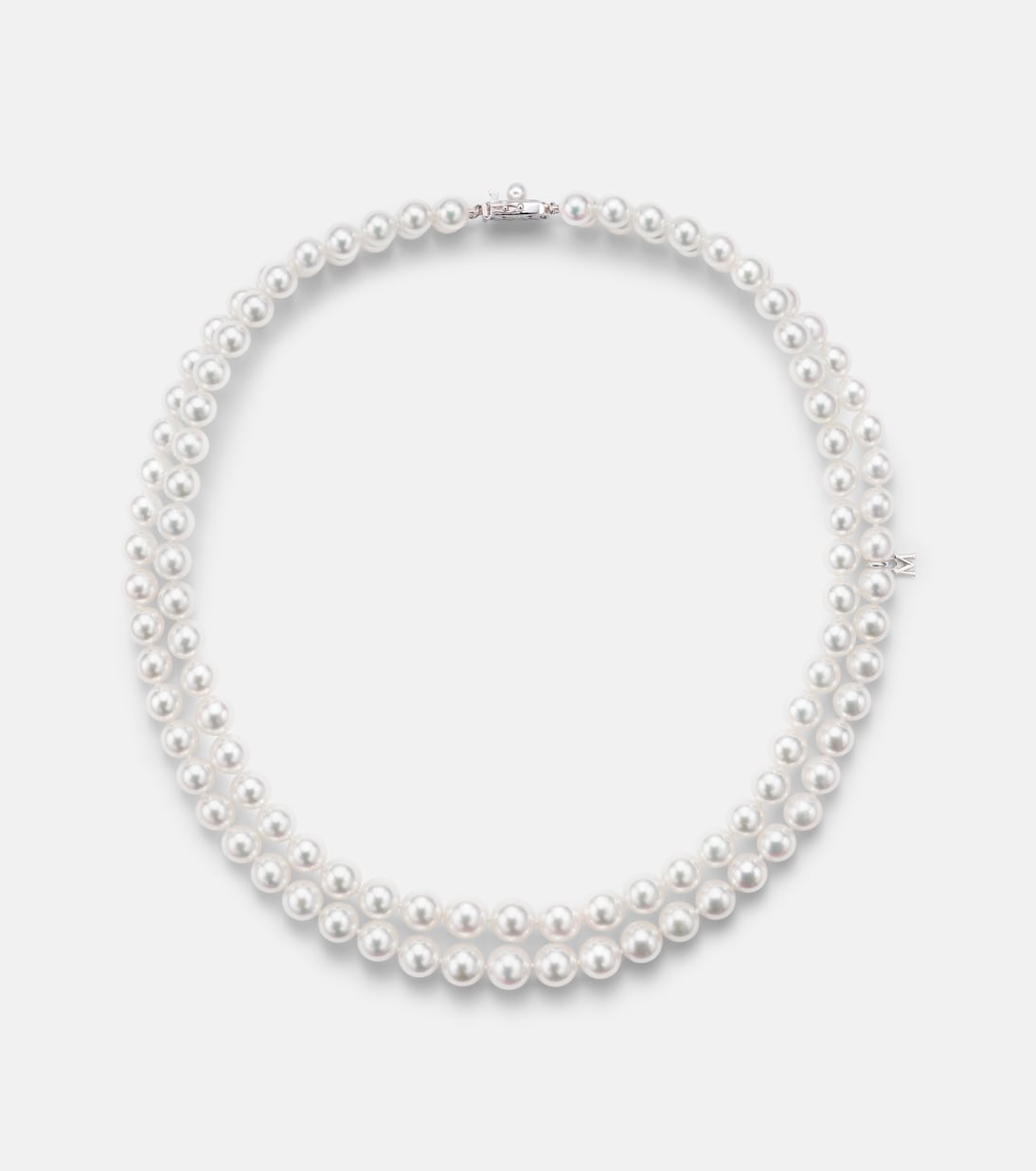 18kt 화이트 골드 펄 네크리스 | Mikimoto