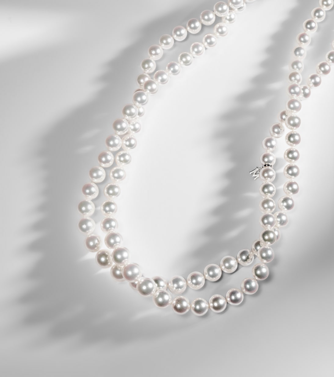 18kt 화이트 골드 펄 네크리스 | Mikimoto