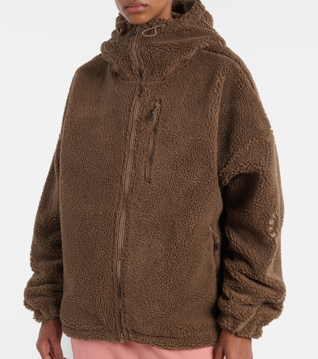 Kapuzenjacke aus Teddyfleece | Adidas by Stella McCartney