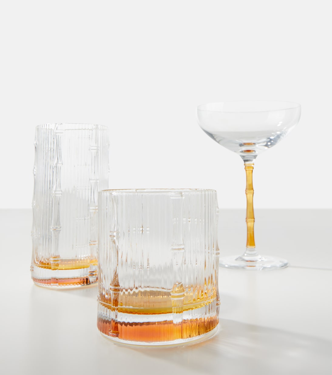 Bamboo set of 2 crystal tumblers | La DoubleJ