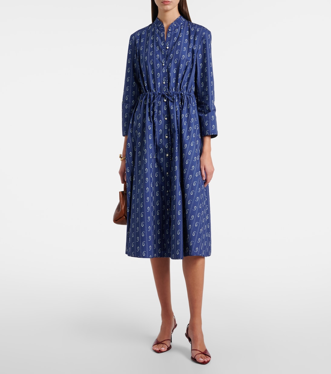 Printed cotton shirt dress | Tory Burch