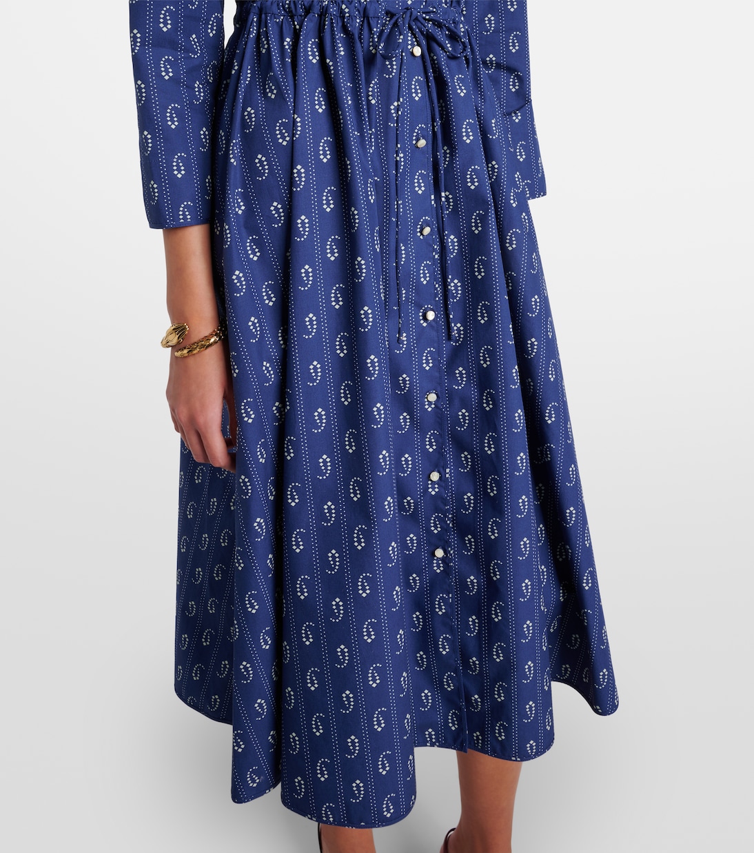 Printed cotton shirt dress | Tory Burch