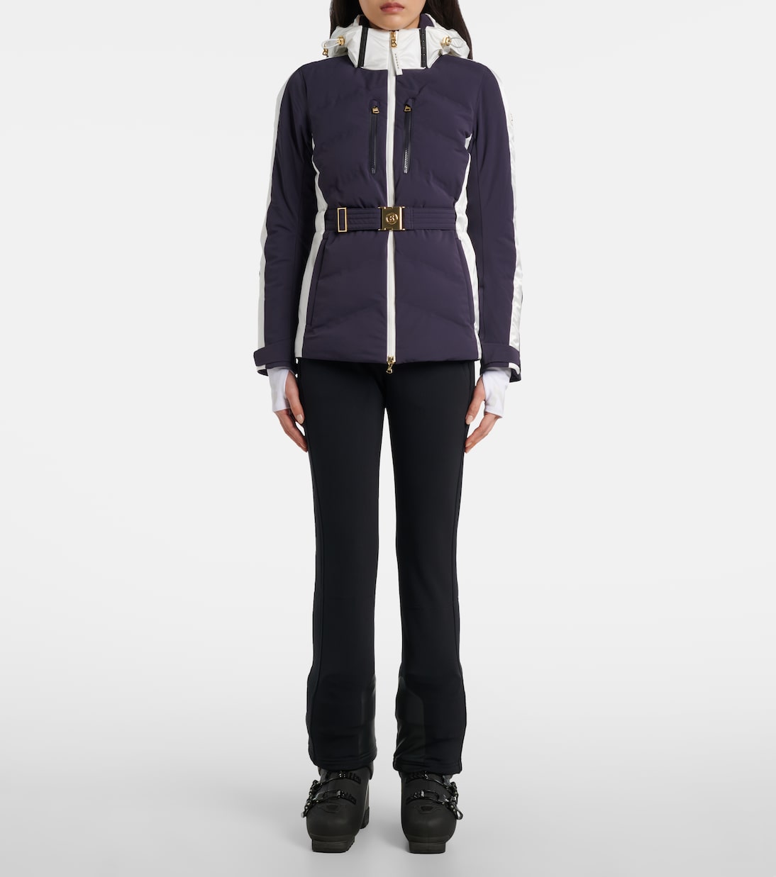 Kira belted hooded down ski jacket | Bogner