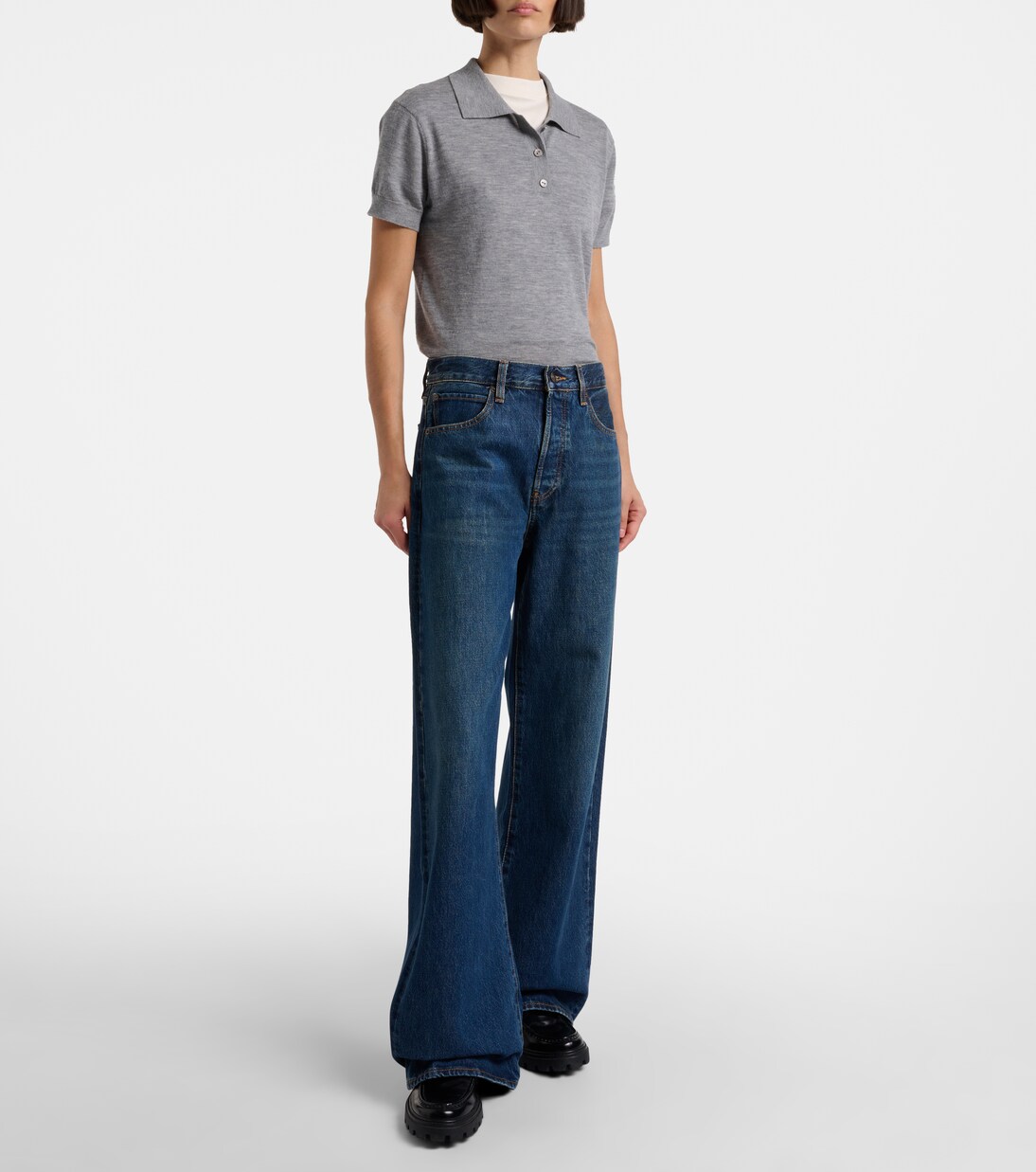 Loose low-rise wide-leg jeans | Frame