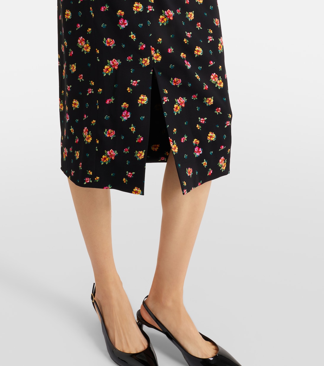 Floral silk-blend midi dress | Dolce&Gabbana