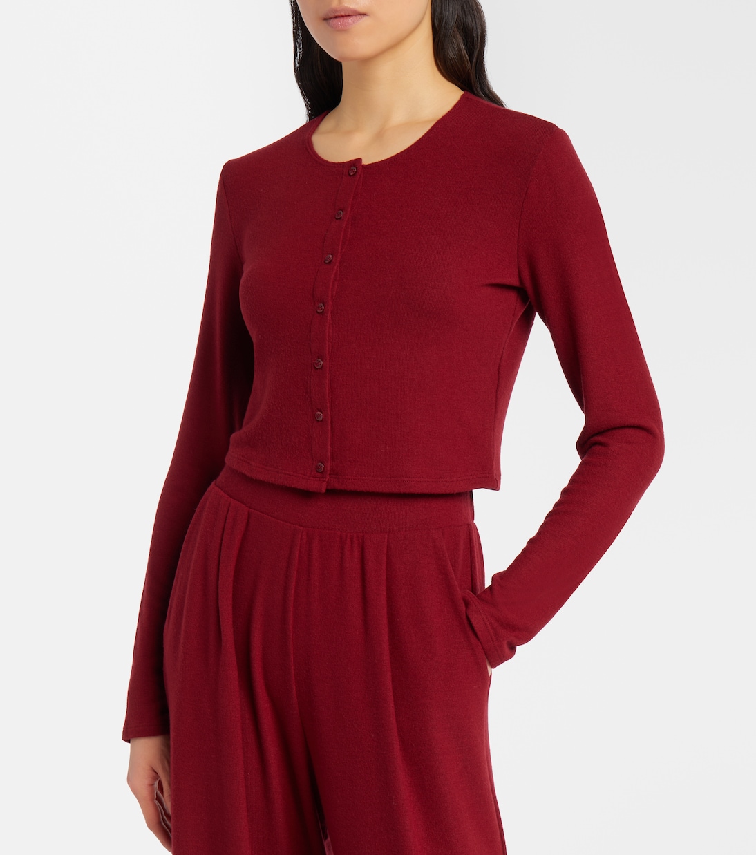 Lauren cropped jersey cardigan | Leset