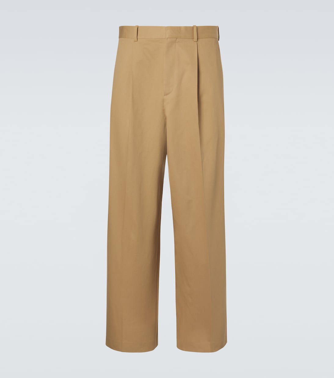 Pleated cotton gabardine wide-leg pants | Loewe