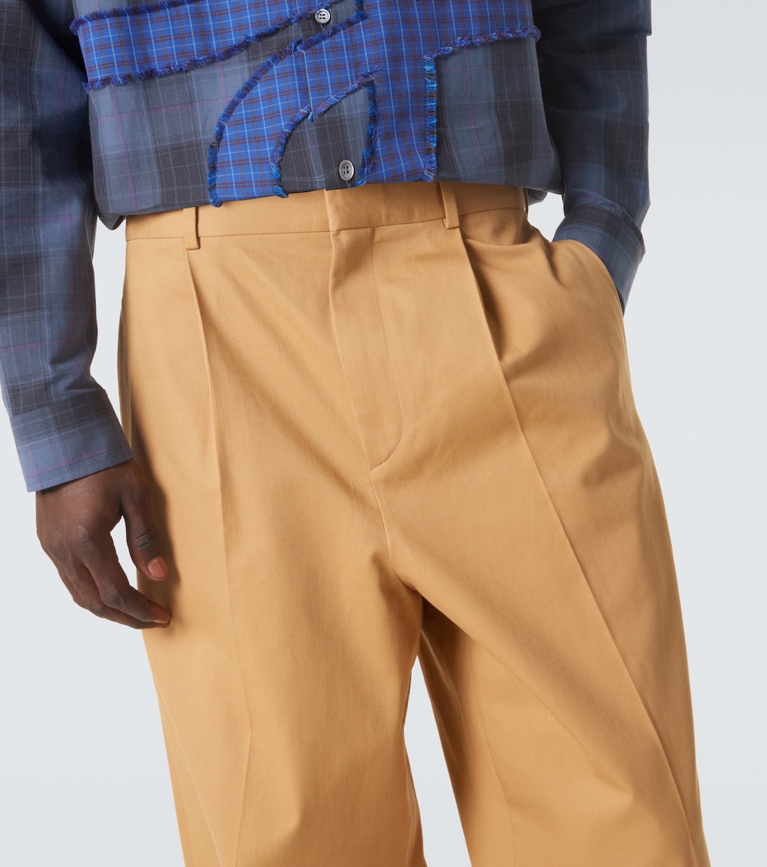 Pleated cotton gabardine wide-leg pants | Loewe
