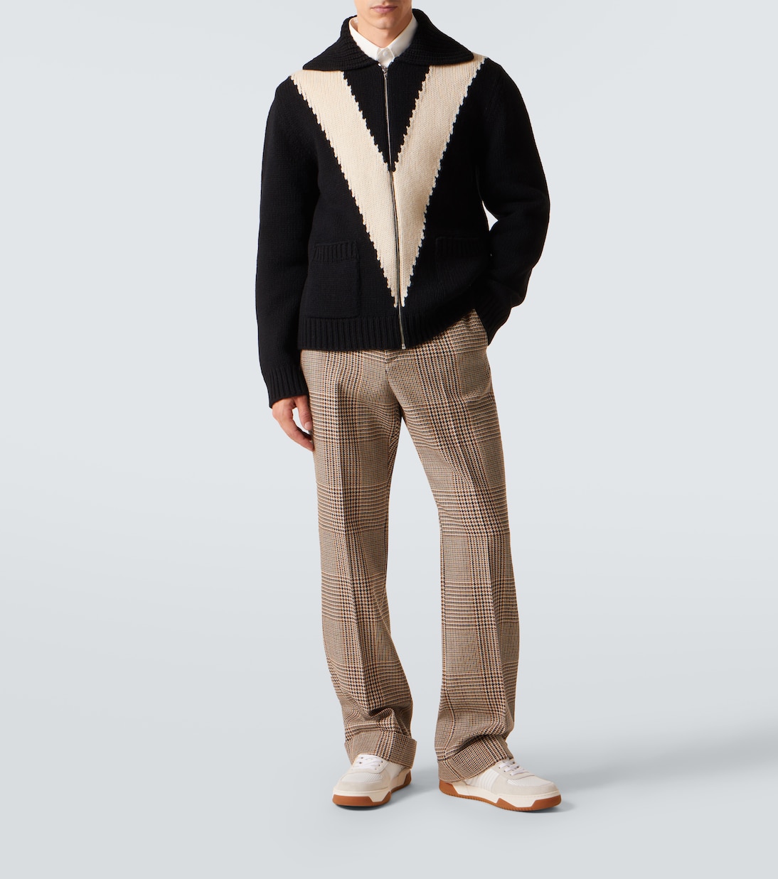 Sparry suede and leather sneakers | Valentino Garavani