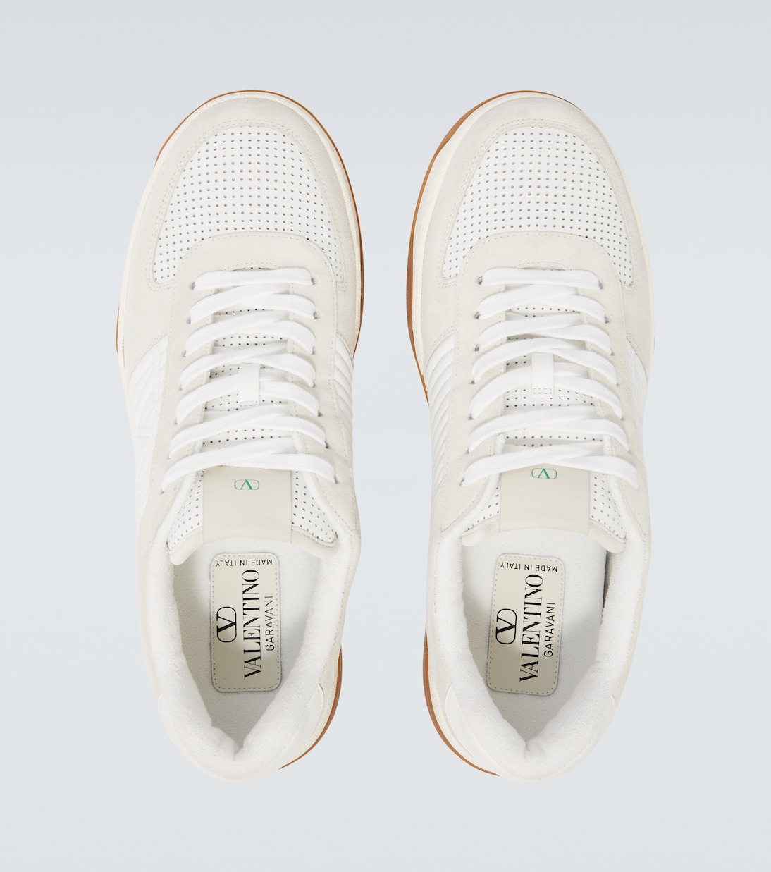 Sparry suede and leather sneakers | Valentino Garavani