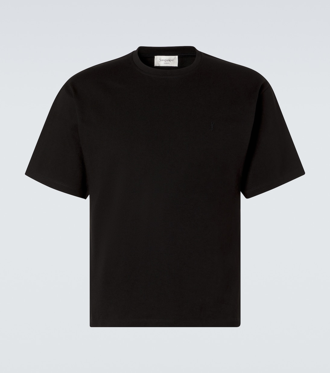 T-shirt cropped in jersey di cotone | Saint Laurent
