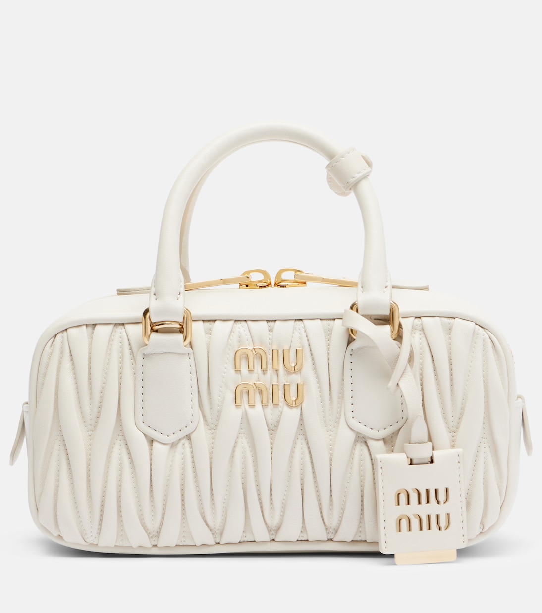 Arcadie Small leather top-handle bag | Miu Miu