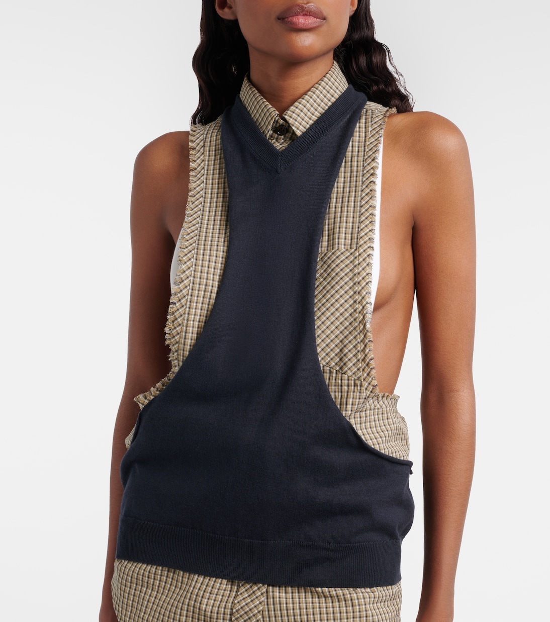 Knitted cotton top | Versace