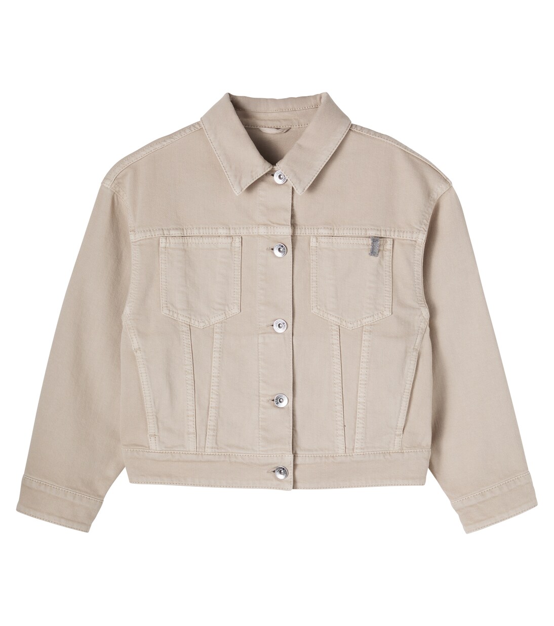 Chaqueta de denim con cuentas Monili | Brunello Cucinelli Kids