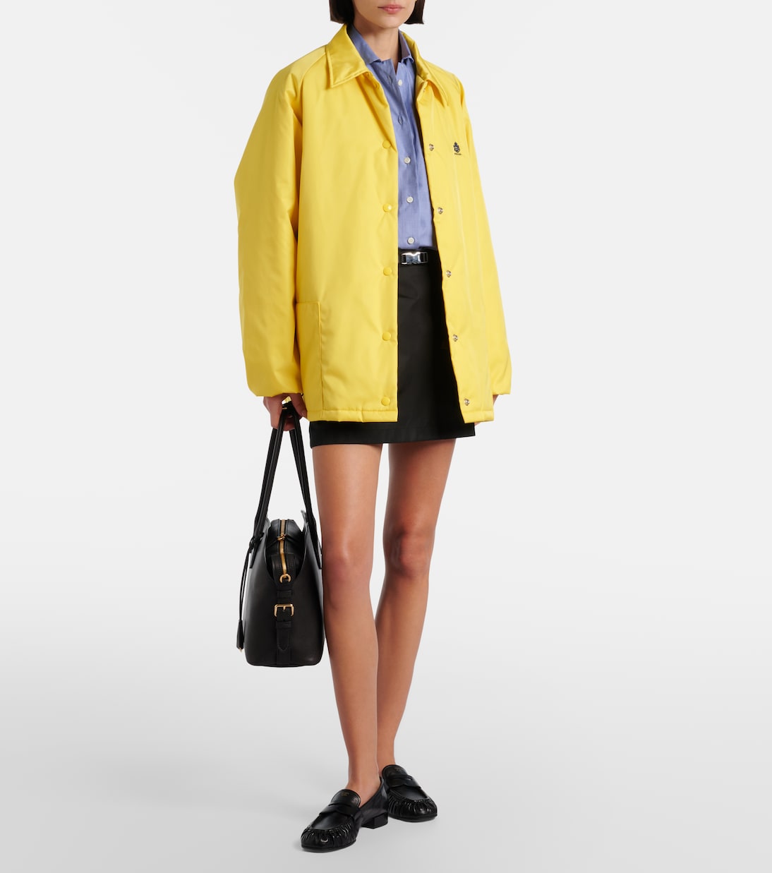 Large leather tote bag | Prada