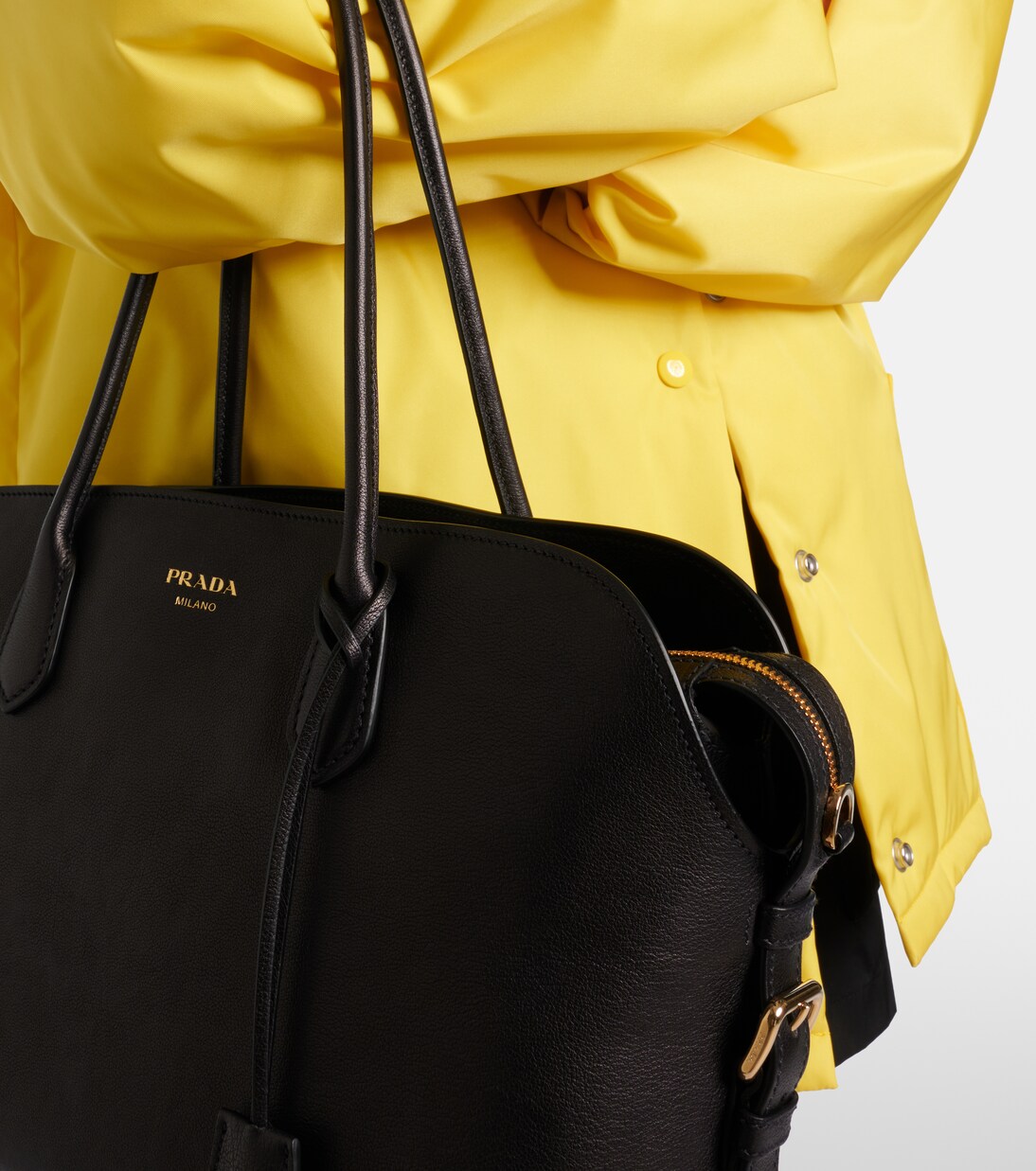 Large leather tote bag | Prada