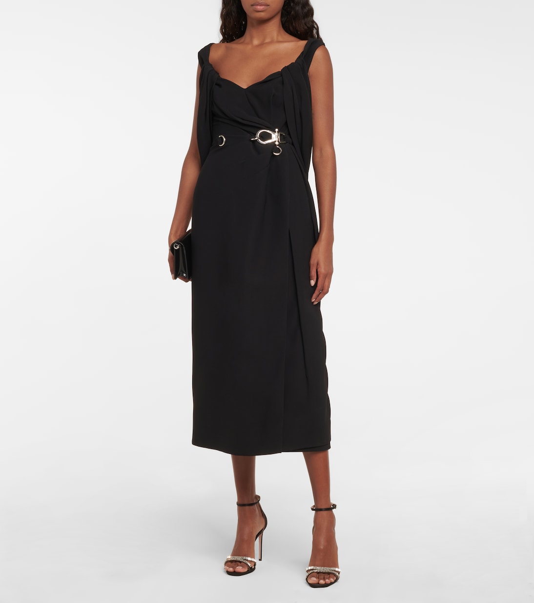 Sandali in raso con cristalli | Prada