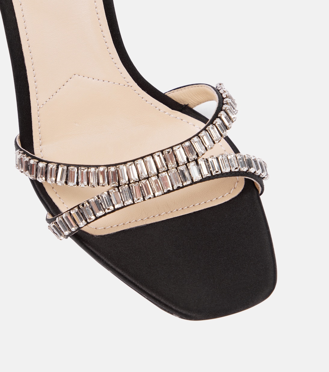 Sandali in raso con cristalli | Prada