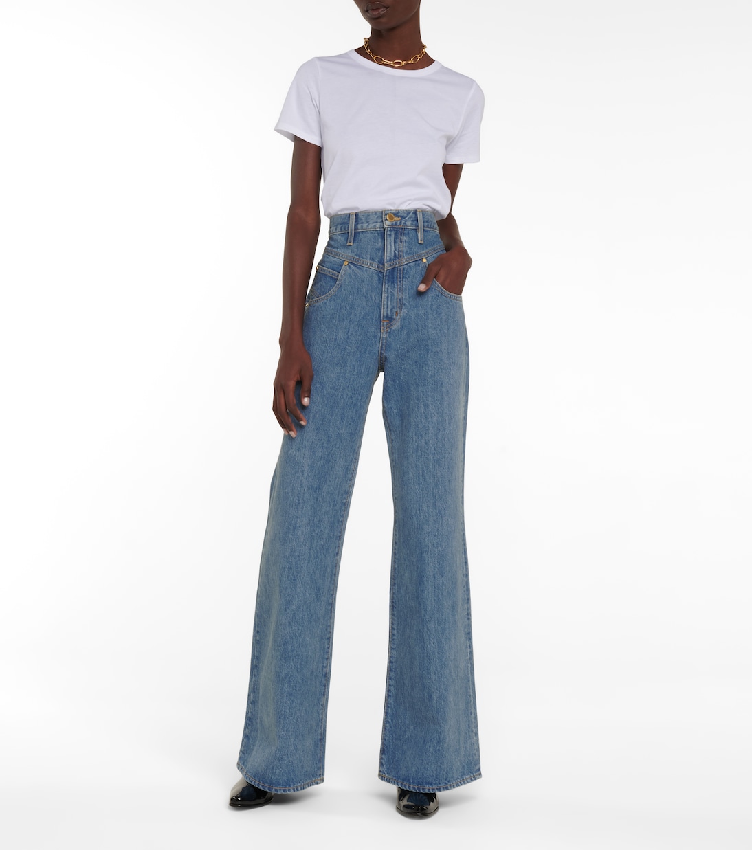 X ELLERY High-Rise Flared Jeans Highway | SLVRLAKE