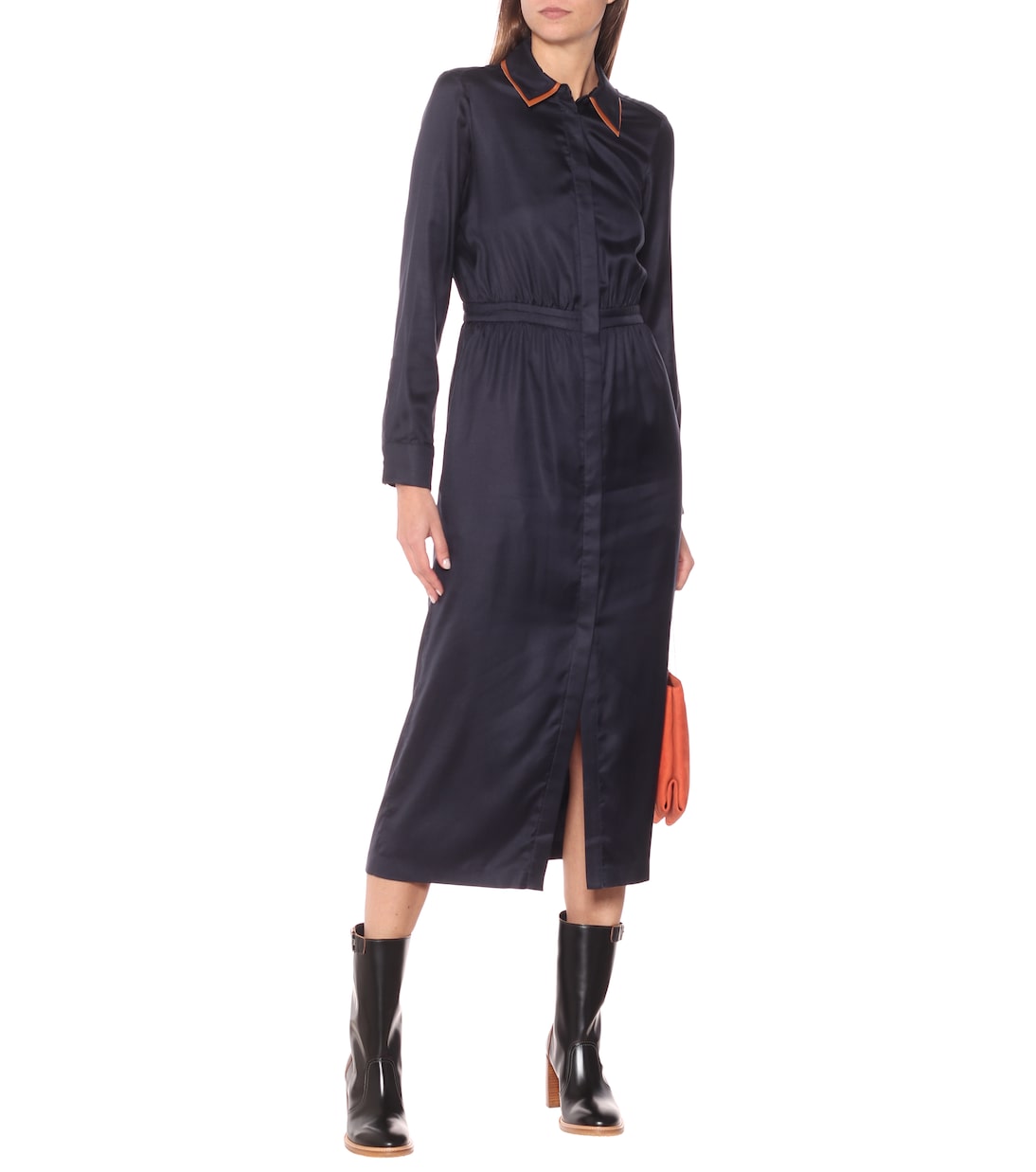 Abito midi Lowell in twill di seta | Gabriela Hearst