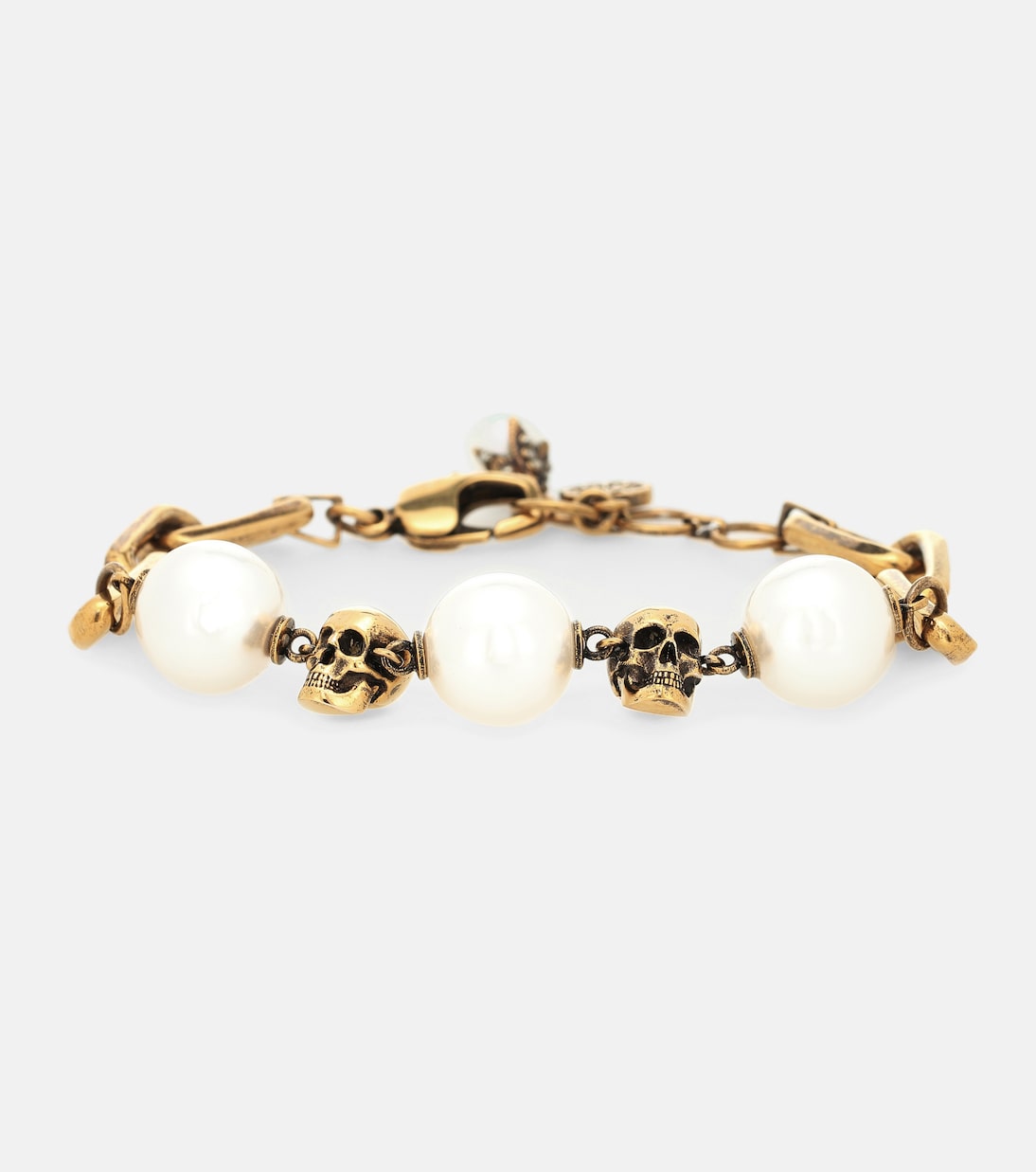Pulsera de cadena con perlas sintéticas | McQueen