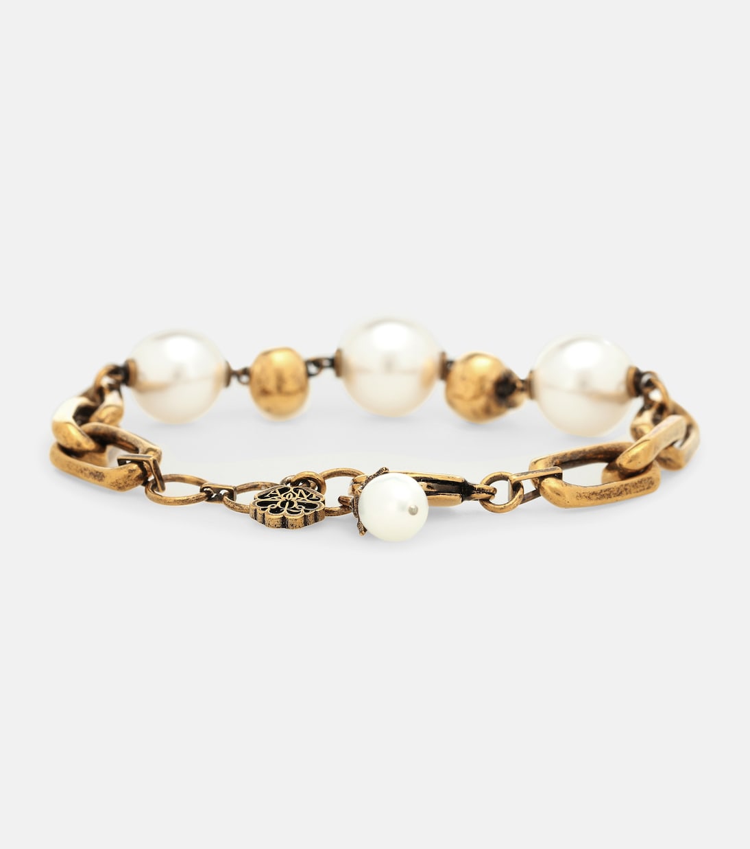 Pulsera de cadena con perlas sintéticas | McQueen