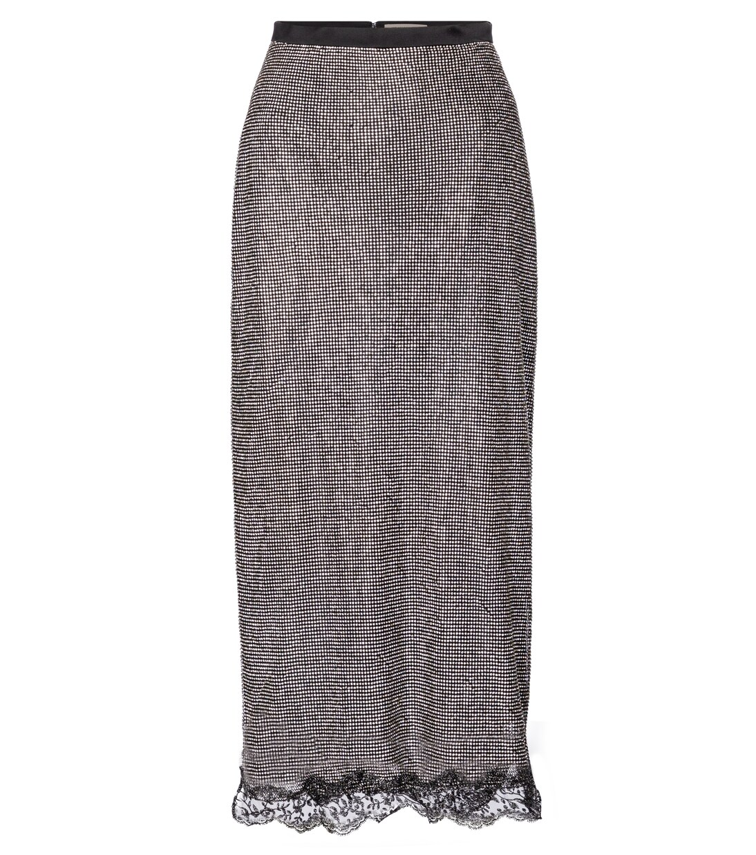 Falda midi de malla con cristales | Christopher Kane