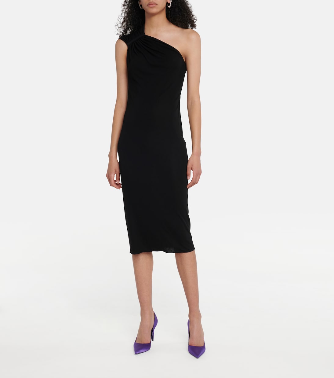 One-shoulder jersey midi dress | Tom Ford