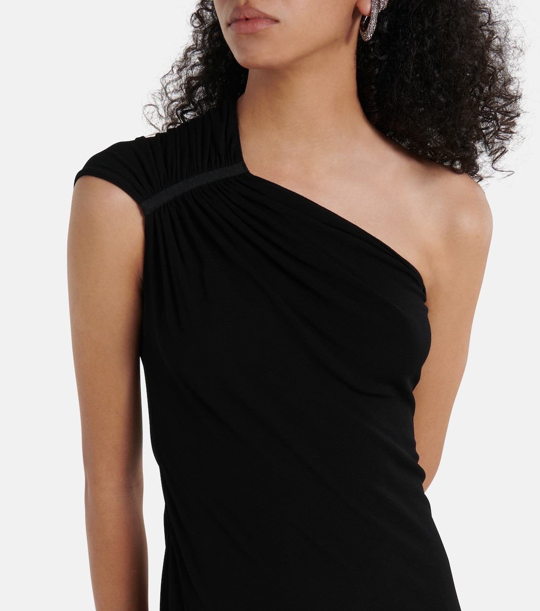 One-shoulder jersey midi dress | Tom Ford