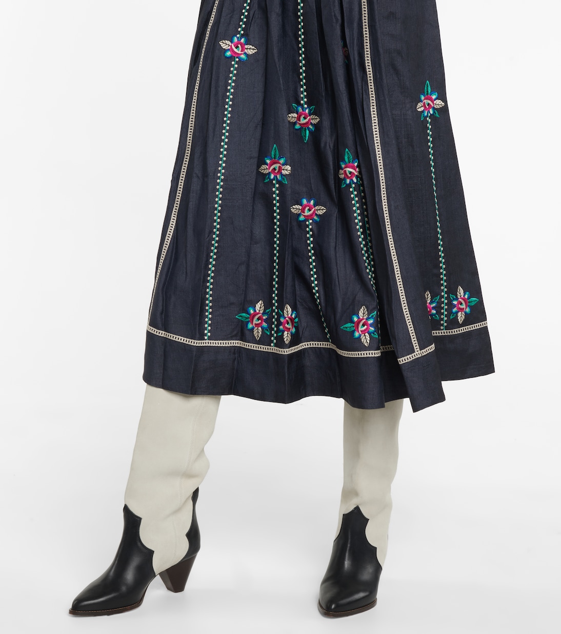 Caroline embroidered silk midi dress | Isabel Marant