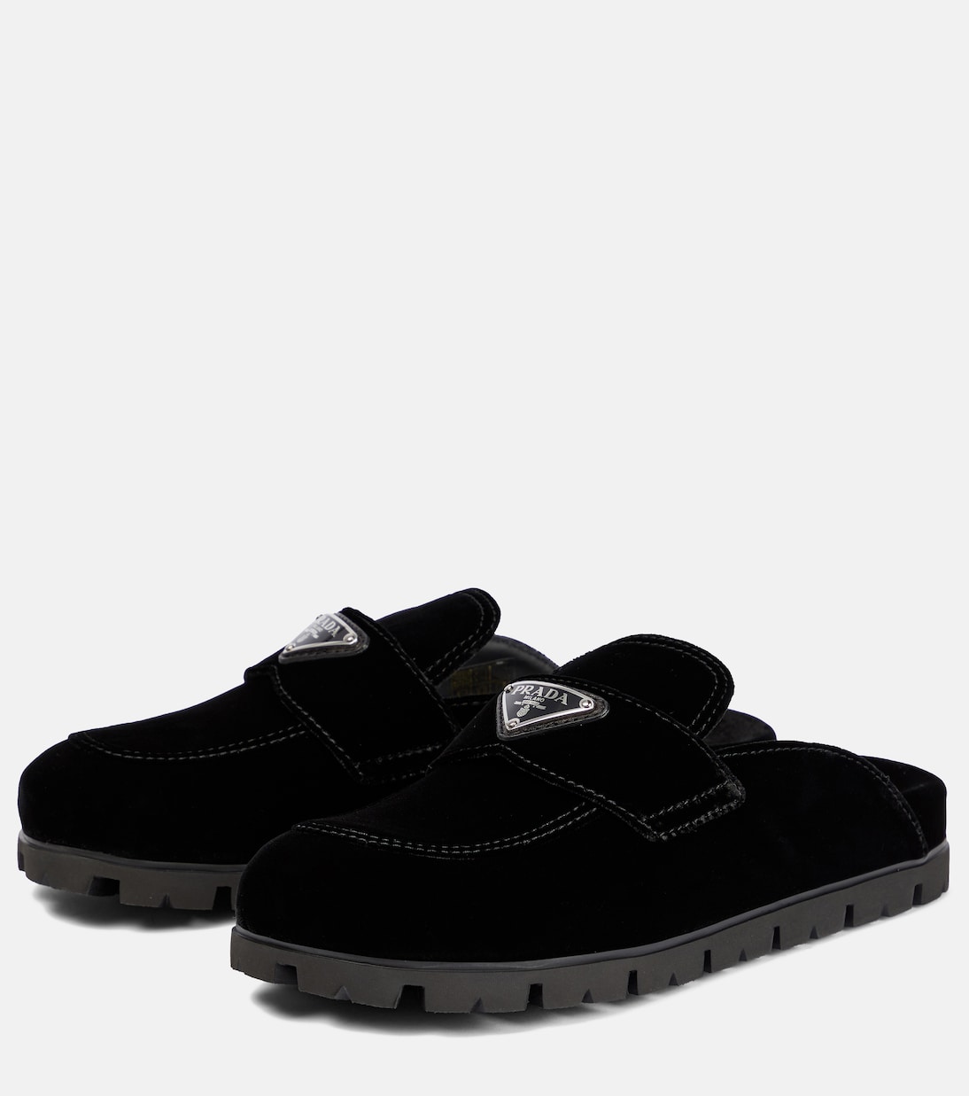 Slippers aus Samt | Prada
