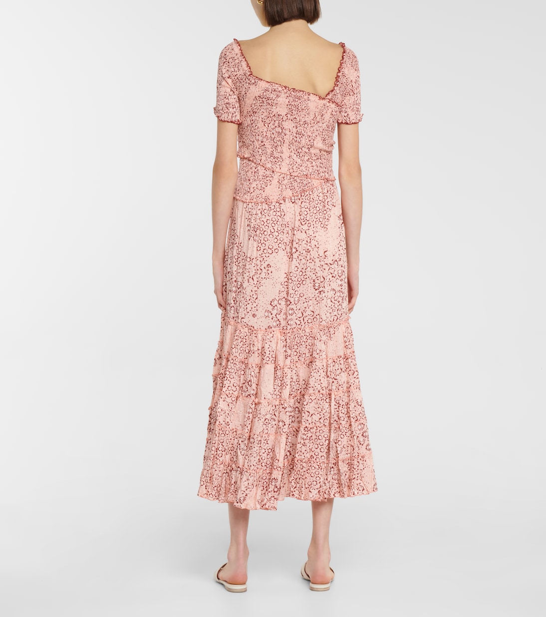 Vestido midi Soledad floral | Poupette St Barth