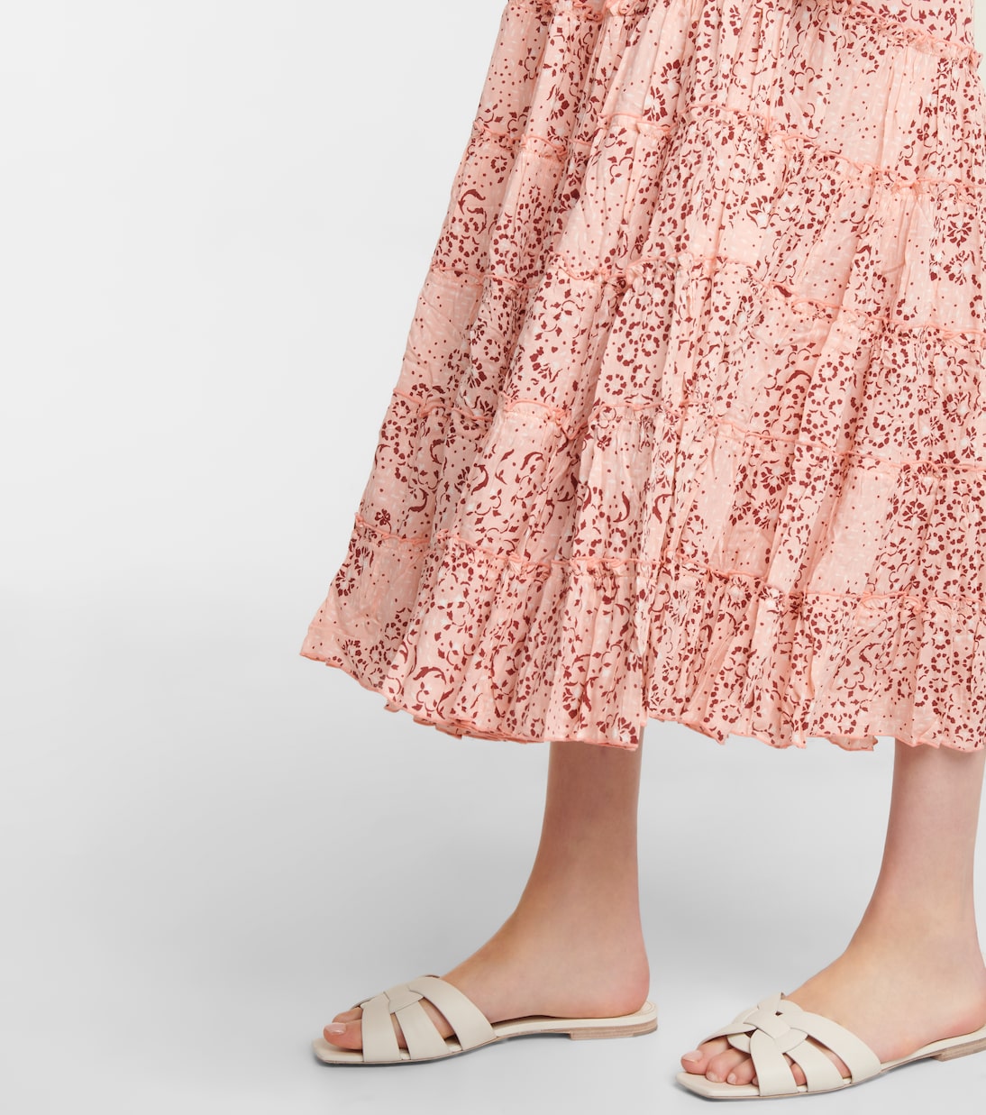 Vestido midi Soledad floral | Poupette St Barth