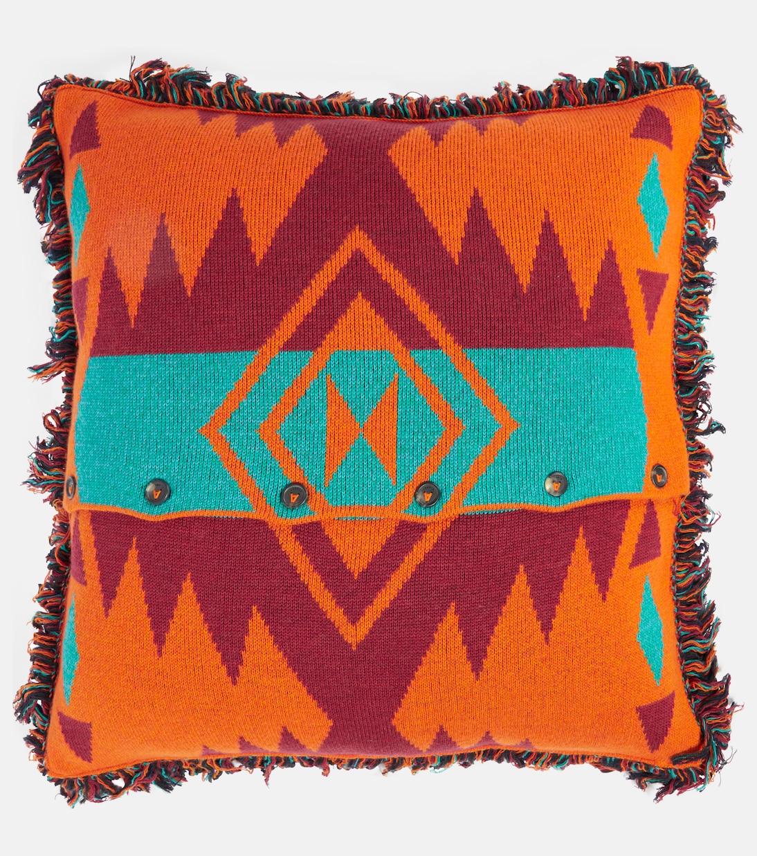 Icon wool-blend jacquard cushion | Alanui