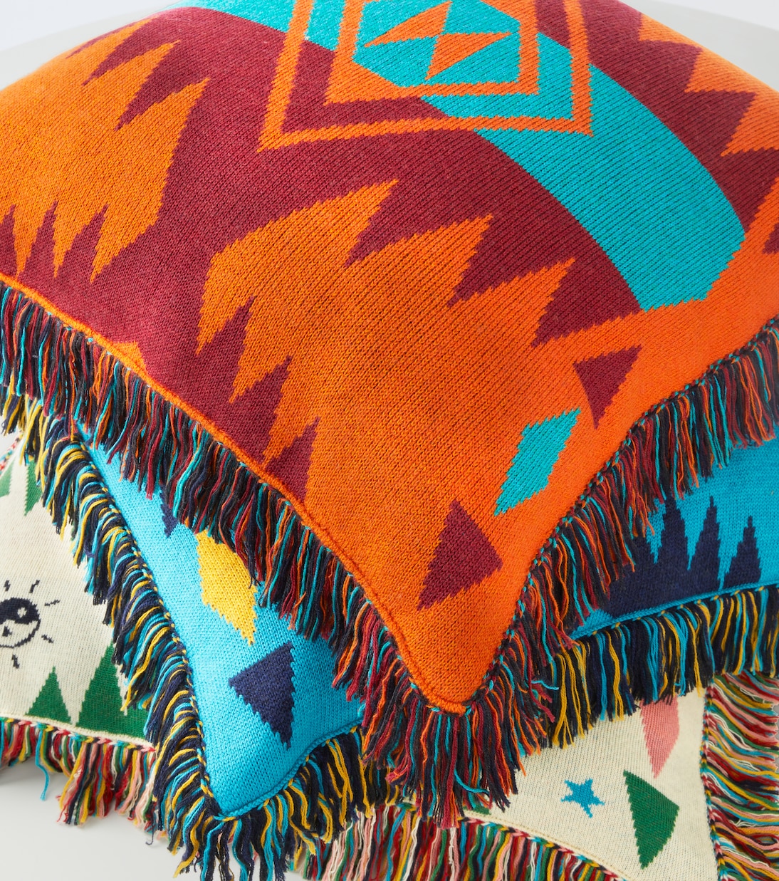 Icon wool-blend jacquard cushion | Alanui