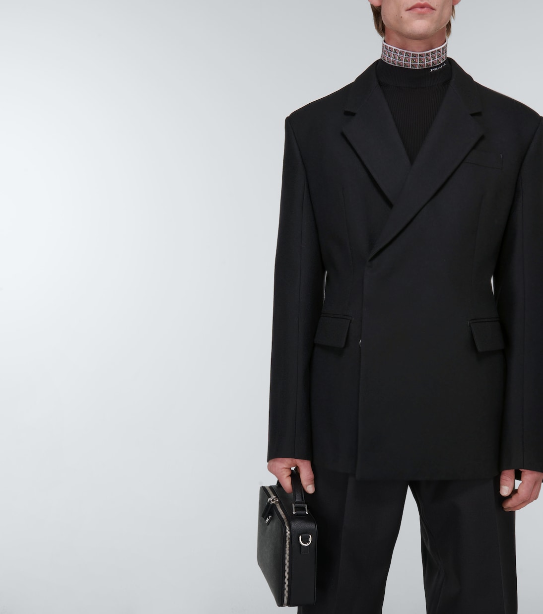 Double-breasted wool blazer | Prada