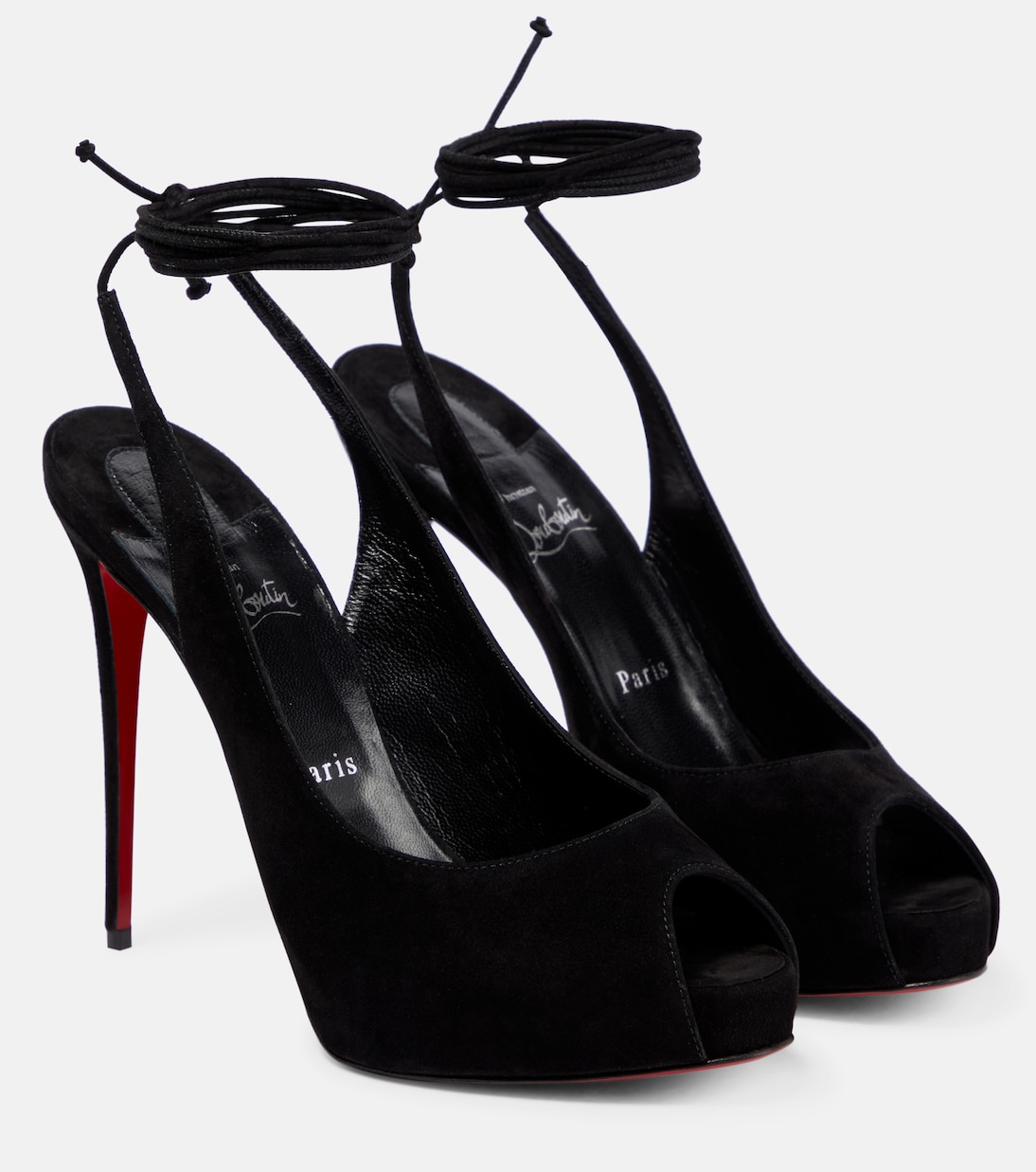 Pumps Lace Up NVP in suede | Christian Louboutin