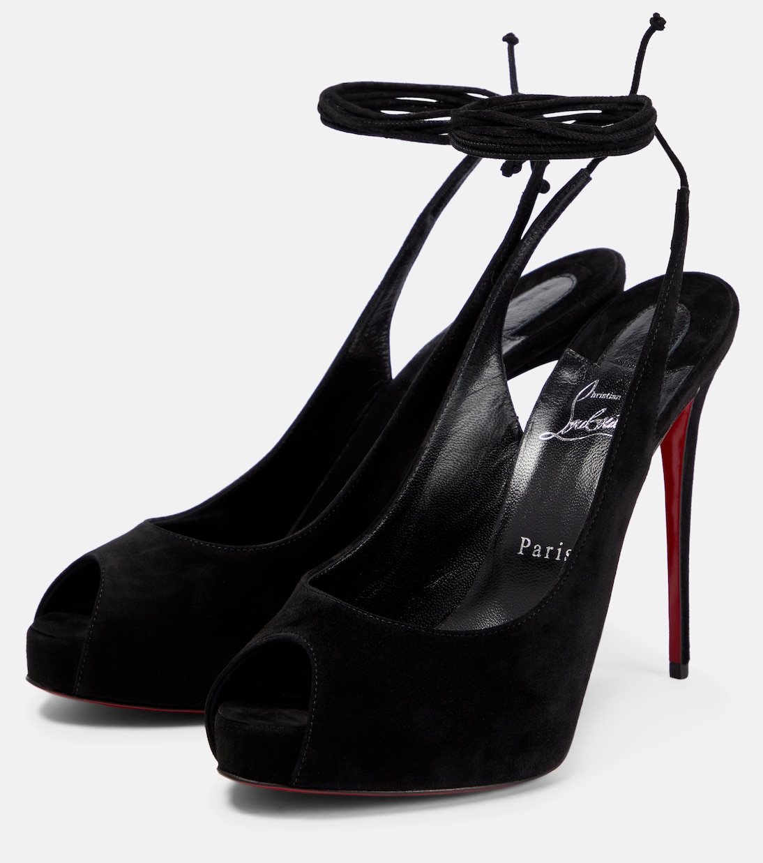 Pumps Lace Up NVP in suede | Christian Louboutin