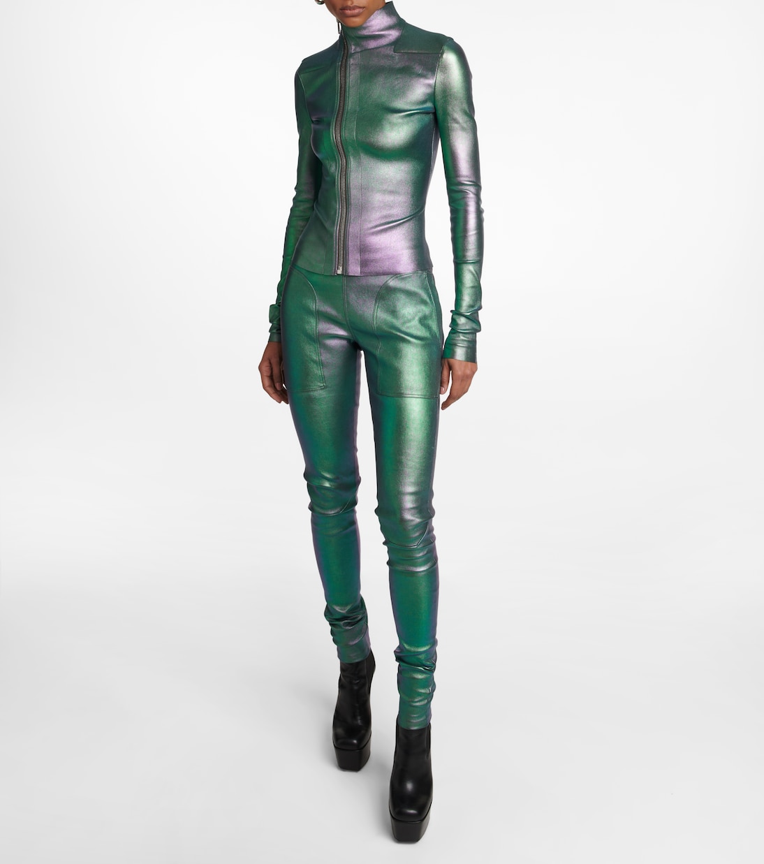 Gary leather-blend jacket | Rick Owens