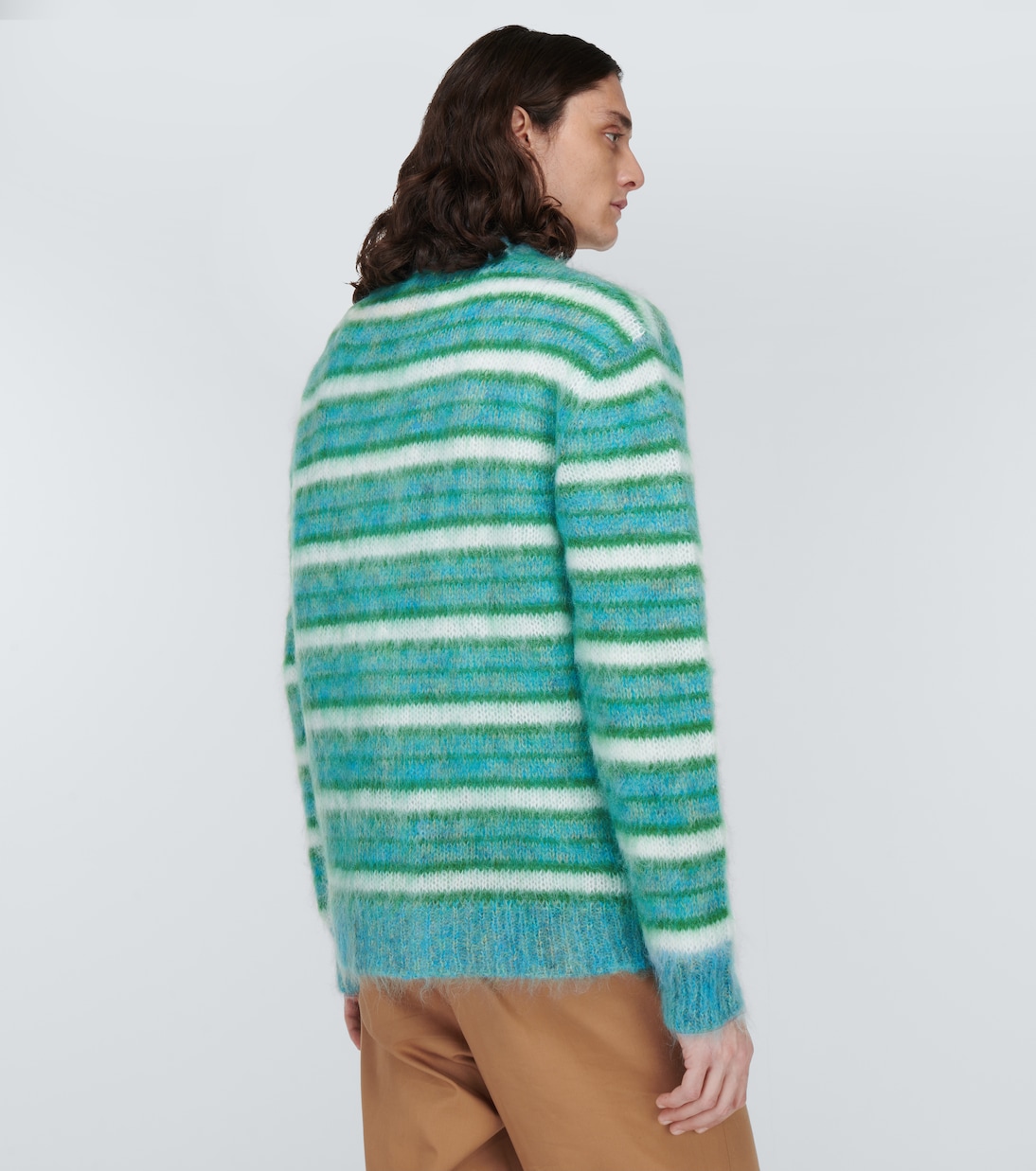 Cárdigan en mezcla de mohair a rayas | Marni