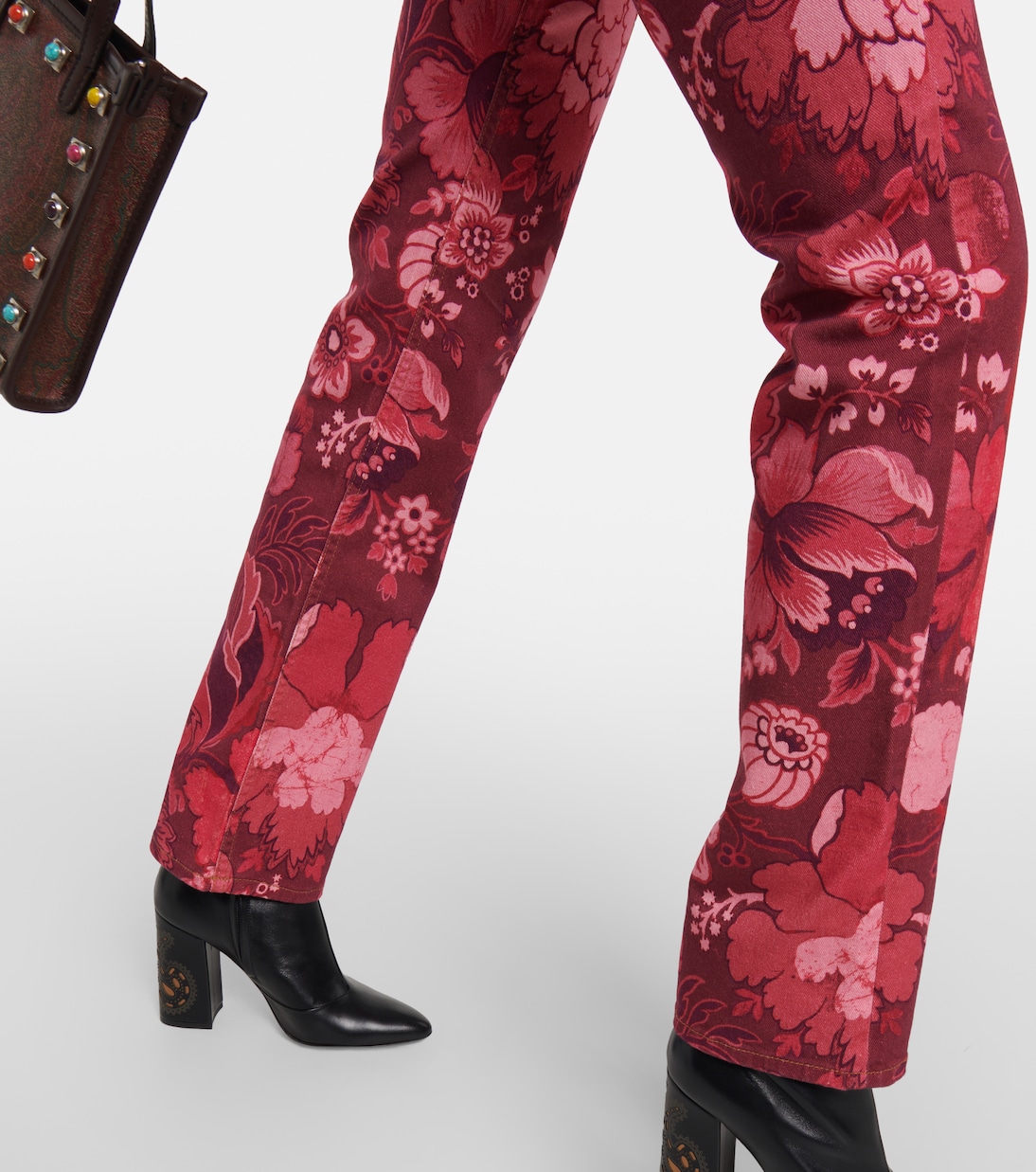 Bedruckte High-Rise Straight Jeans | Etro