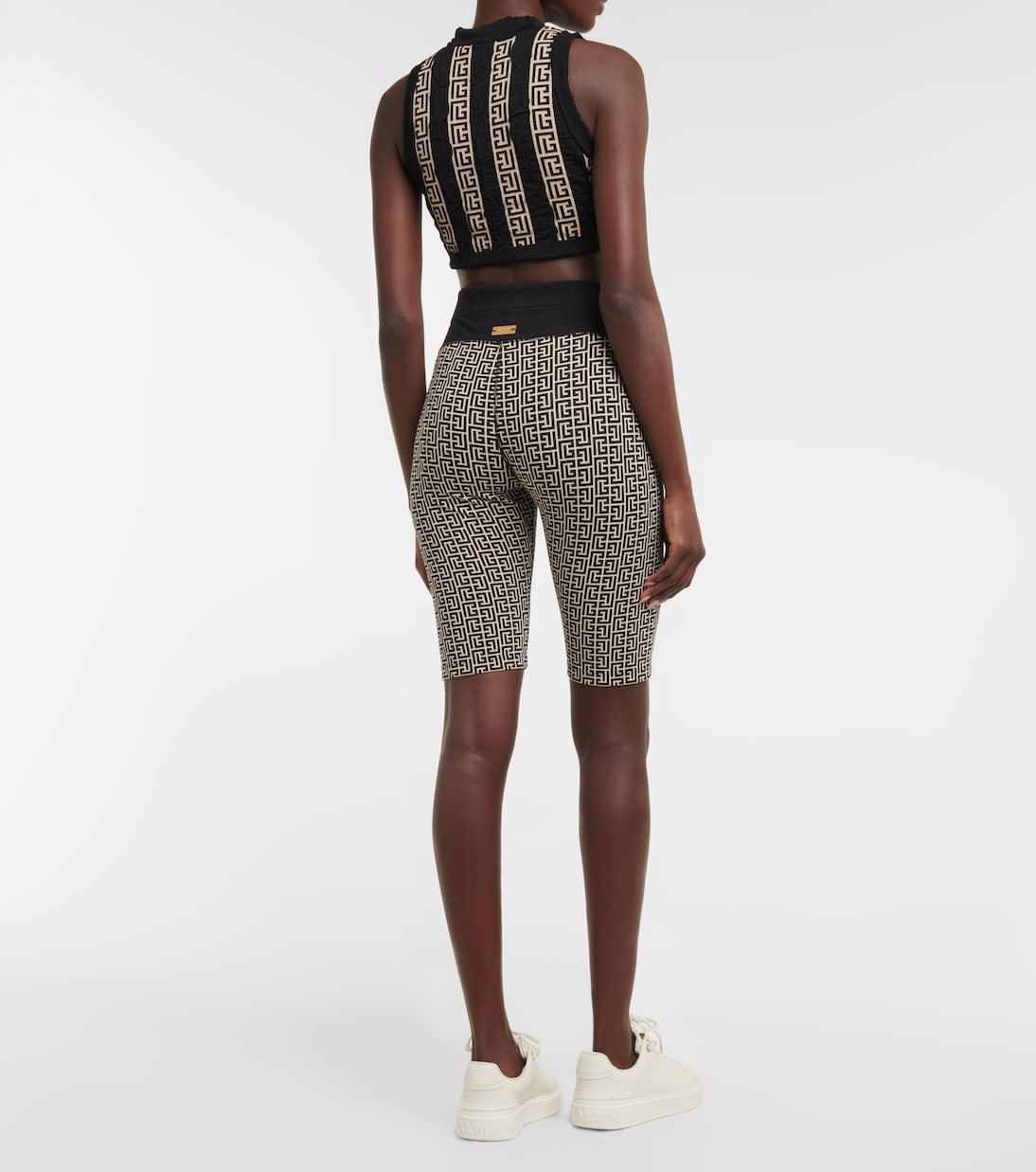 Monogram wool-blend crop top | Balmain