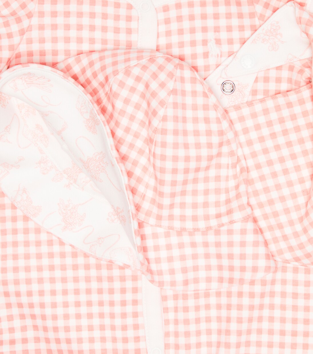 Baby gingham cotton playsuit, bib, and hat set | Polo Ralph Lauren Kids