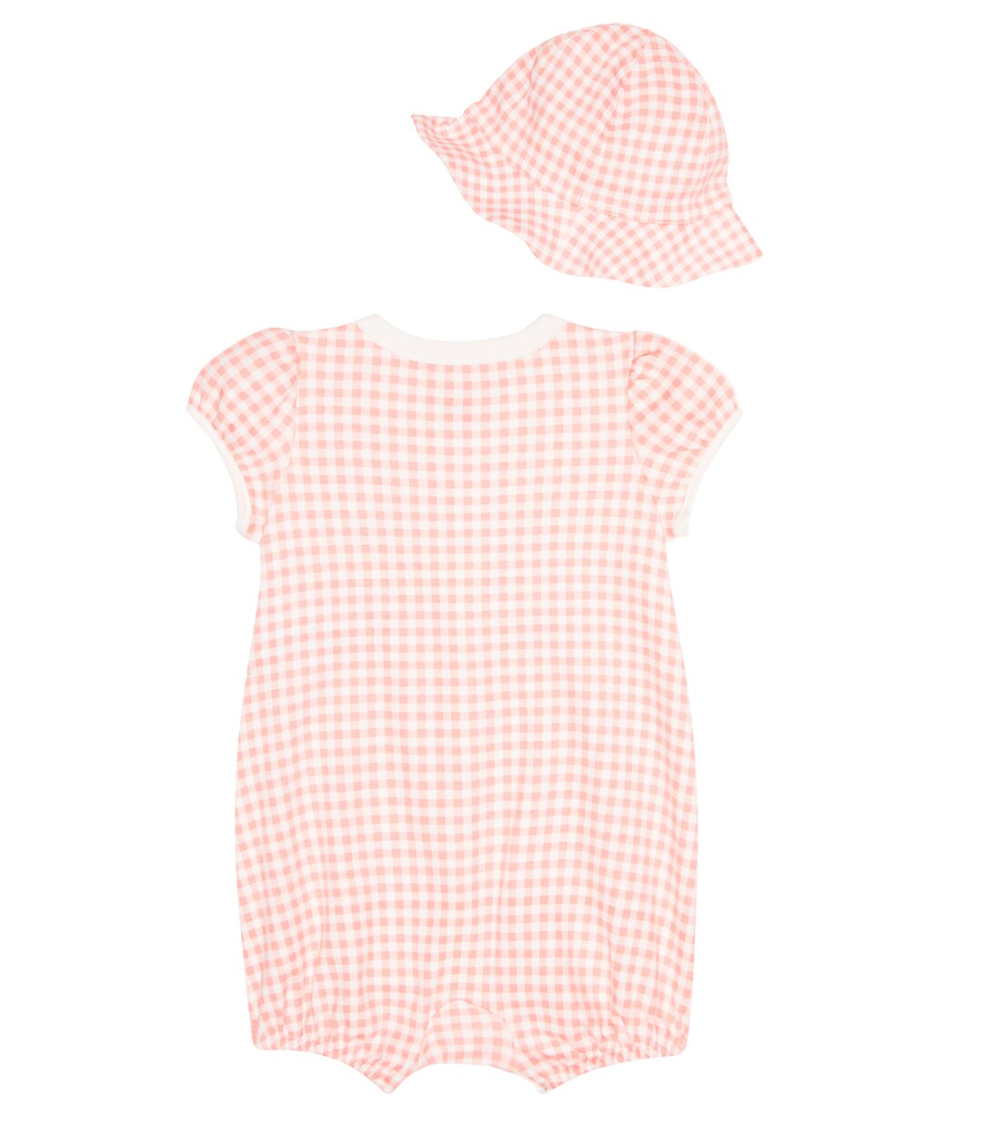 Baby gingham cotton playsuit, bib, and hat set | Polo Ralph Lauren Kids