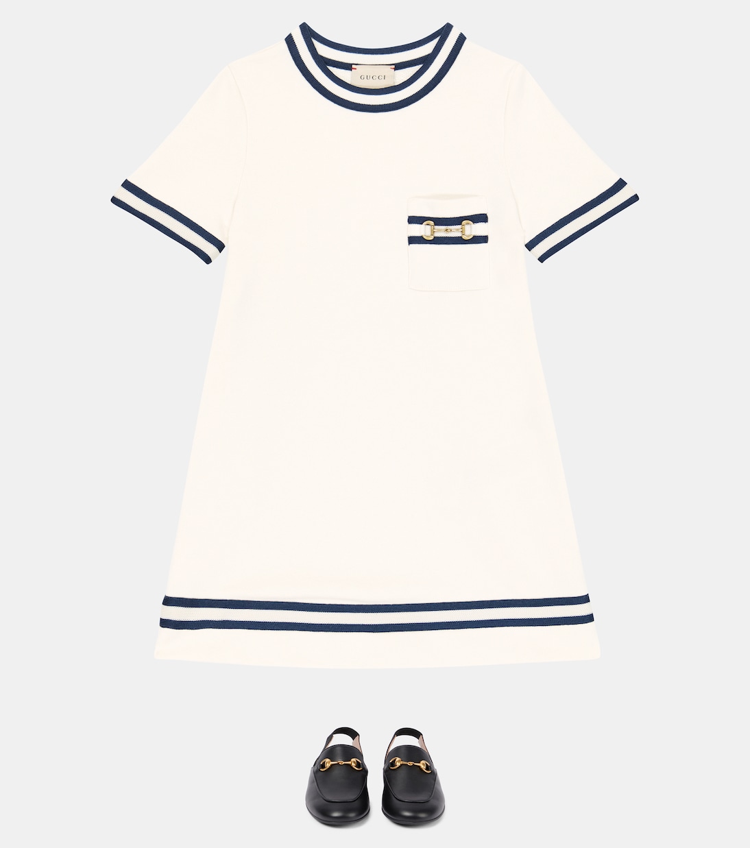 Abito Horsebit in cotone | Gucci Kids