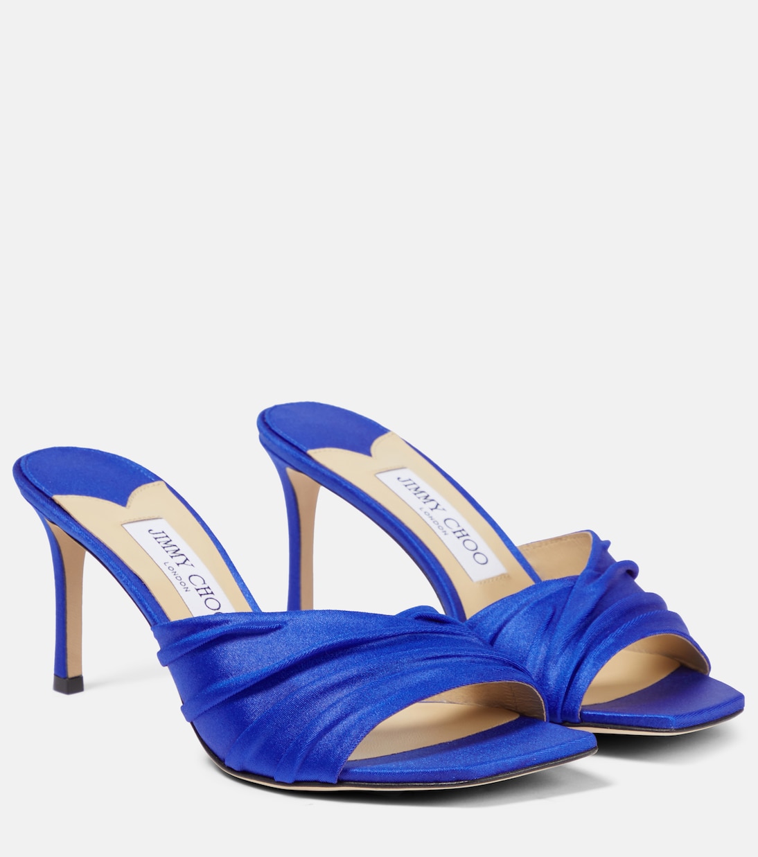 Basil 75 jersey and leather mules | Jimmy Choo