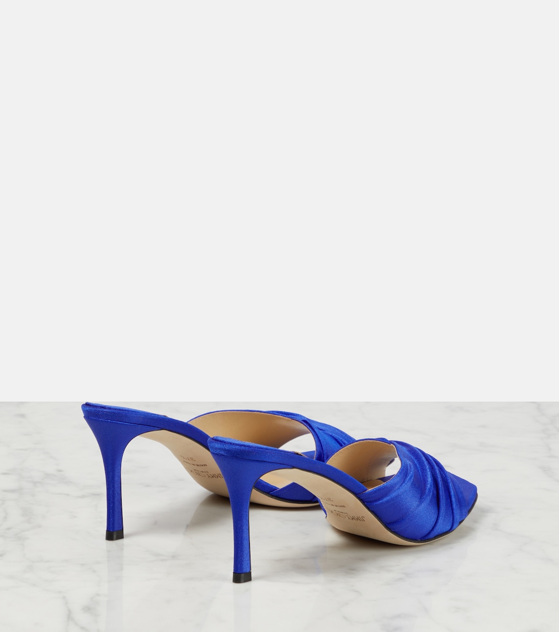 Basil 75 jersey and leather mules | Jimmy Choo