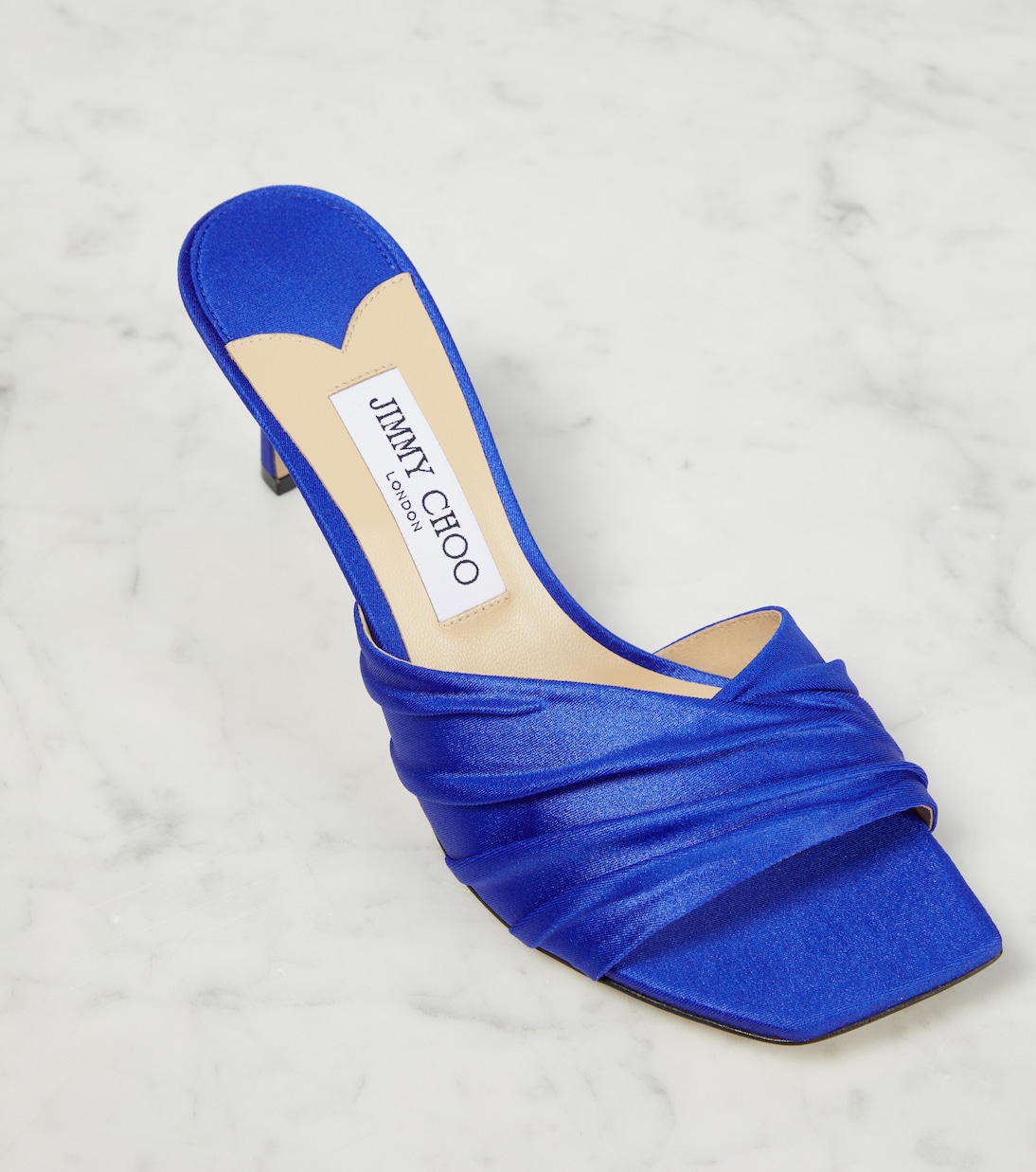 Basil 75 jersey and leather mules | Jimmy Choo